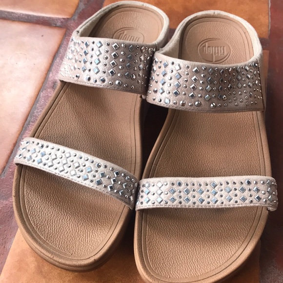 Fitflop Shoes - Blush color with the rhinestone fit flops